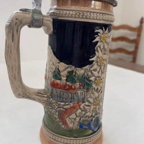 Original Gerzit Gerz Handmade West Germany Cobal Beer Stein October Fest - Picture 4 of 11